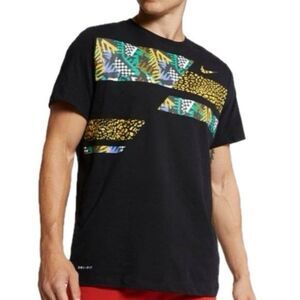 Nike Dri Fit Geometric Print Shirt Men's Size XXL Multicolored Short Sleeve Gym